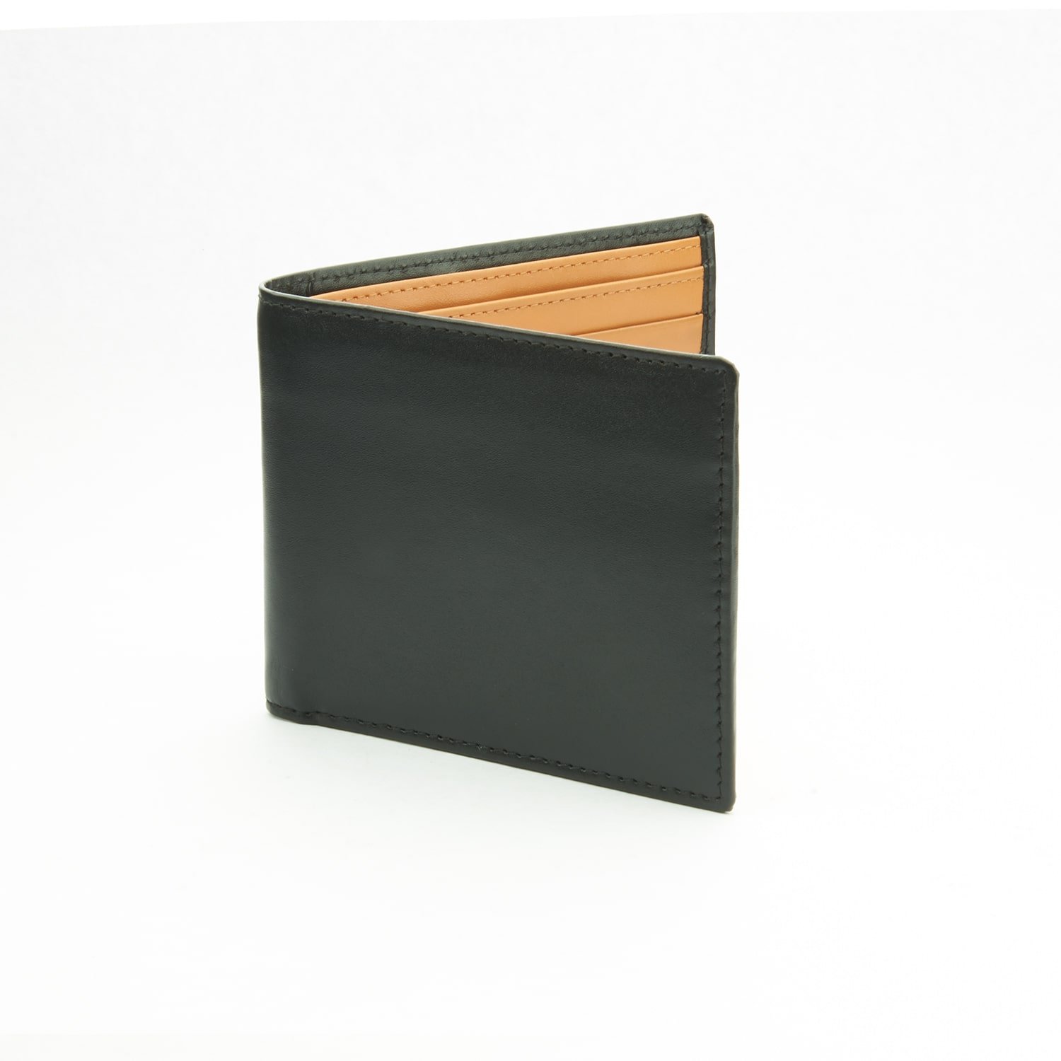 ブラック☆Middle Leather Wallet Box Calf Cow Leather Wallet with Coincase – WAZA NYC