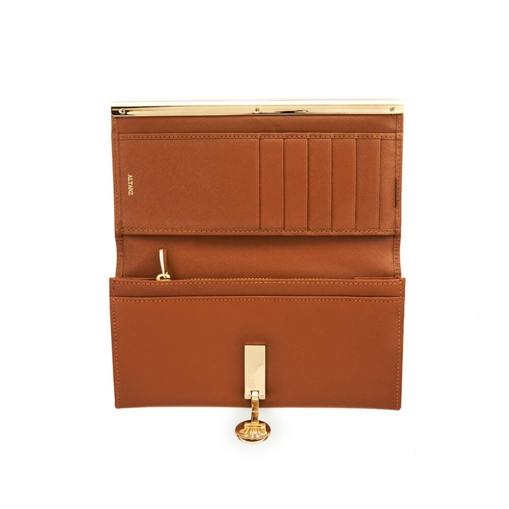 Gancini Clasp Leather Clutch - Image 4