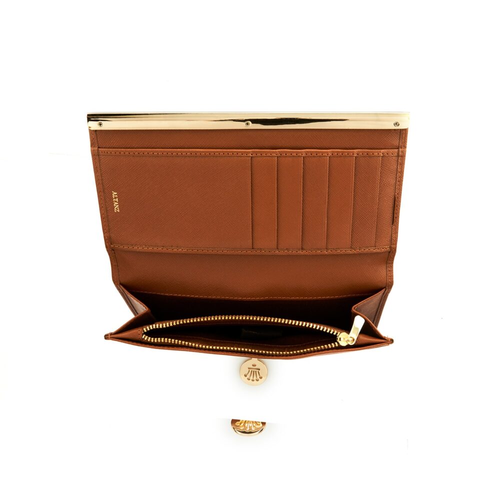 Gancini Clasp Leather Clutch - Image 5