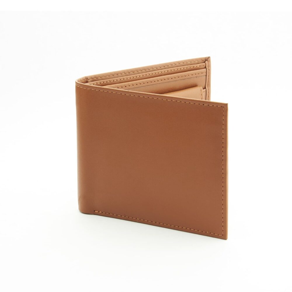 Billfold Leather Coin Wallet with 4 C/C