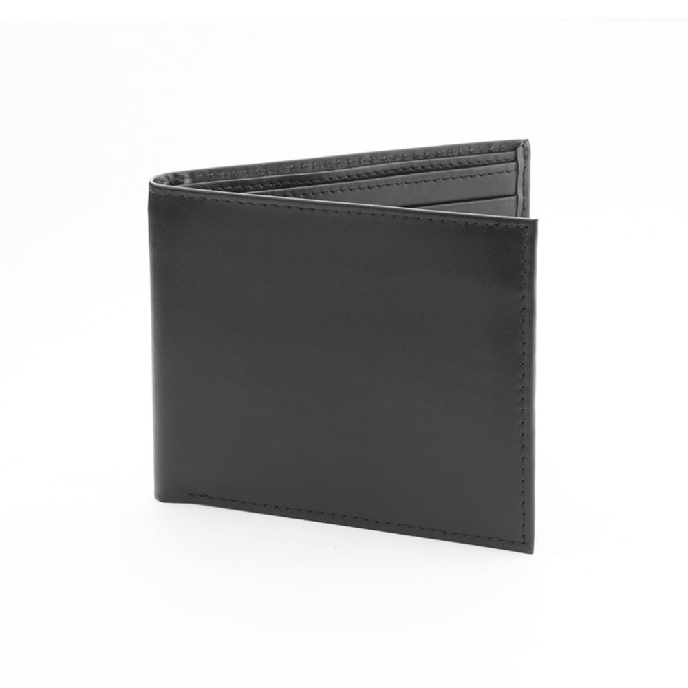 Slim Billfold Leather Wallet with 8 C/C