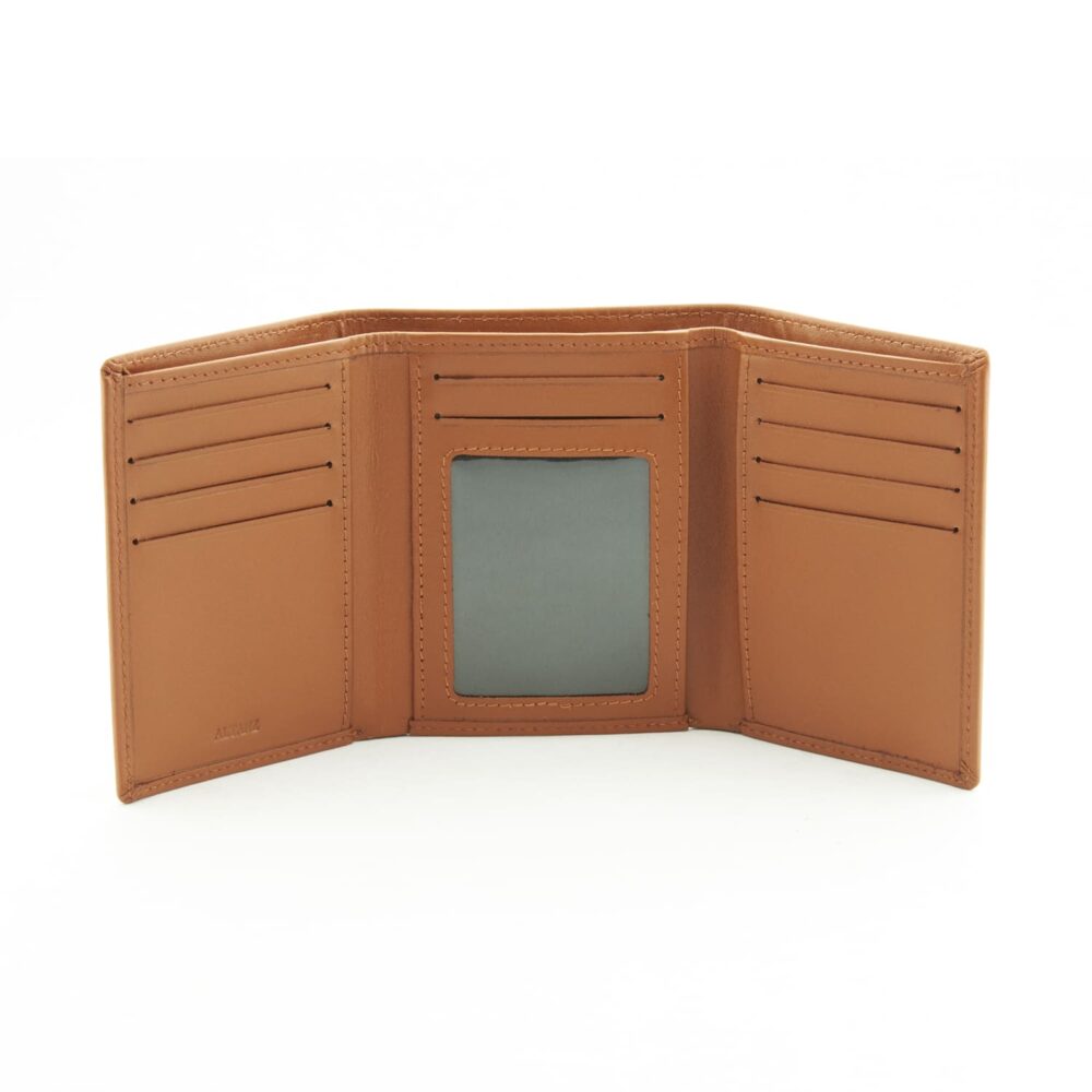 Trifold Leather Wallet with 9 C/C