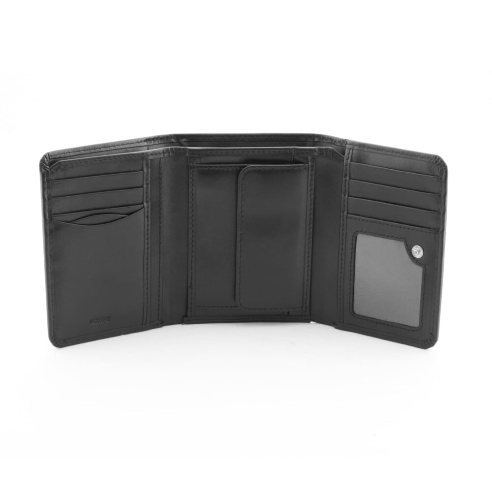 Trifold Leather Coin Wallet with 6 C/C