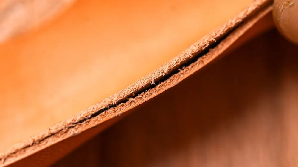 full grain leather texture close up